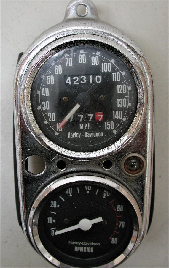 Vintage HARLEY DAVIDSON Shovelhead OEM Motorcycle Speedometer