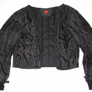 Vintage DAINESE Men's Black leather Armor Motorcycle cafe Racer biker Jacket Size:42US image 12