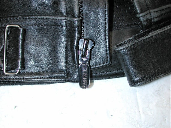 Vintage FIELDSHEER Men's Black Motorcycle Leather… - image 9