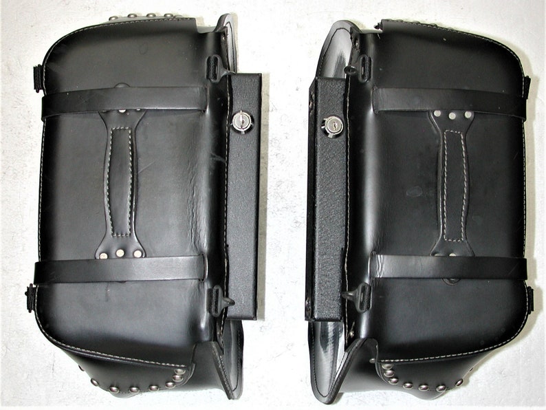 HARLEY DAVIDSON Softail Sportster DYNA Leather Quick Release Saddlebags