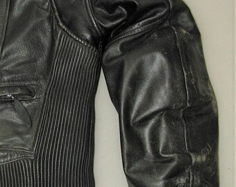 Vintage HARLEY DAVIDSON FXRG Damen Schwarz Leder Motorrad