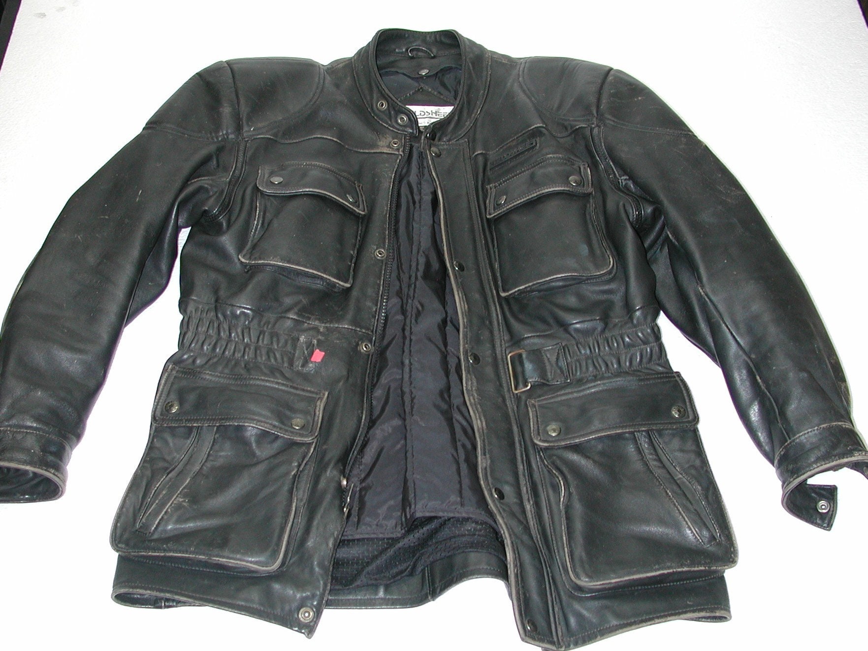 Vintage Fieldsheer Men S Black Biker Touring Leather Jacket Size 40