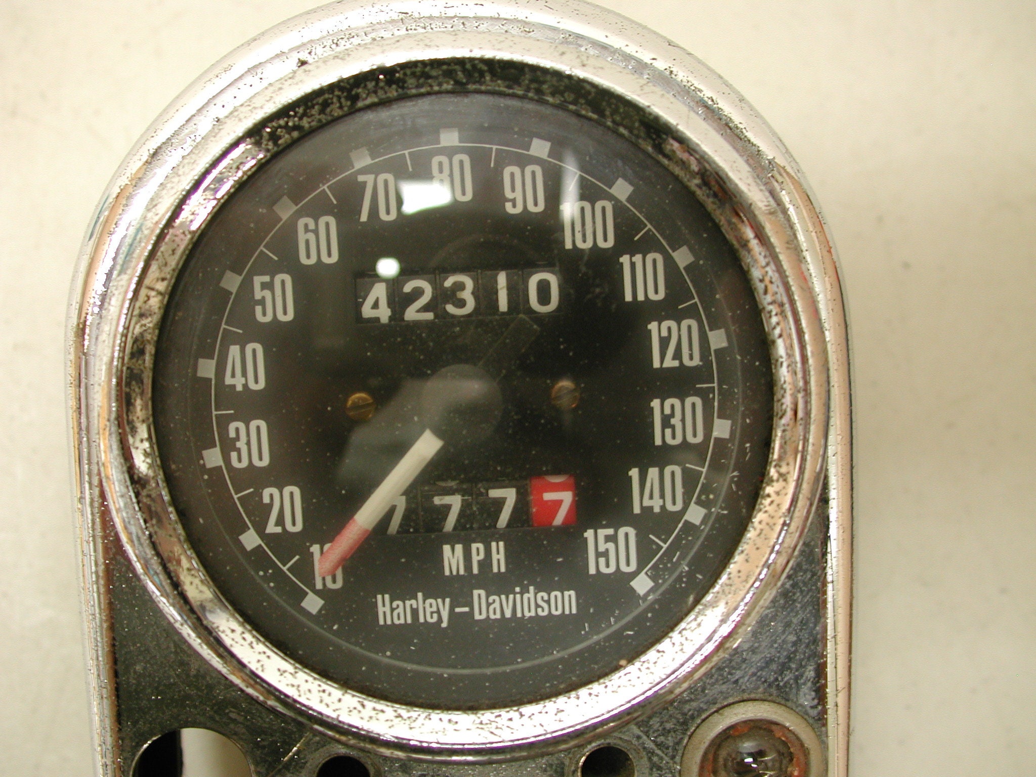 Cimarron Cycle Works Vintage Speedometer (2:1 Ratio) For Harley Panhead, Knucklehead, WL Servicar - Bullseye Style