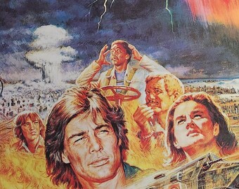 Damnation Alley-Original Vintage Movie Poster of the Post-Apocalyptic Epic with Jan Michael Vincent, Kustom Vehicles and Mutant Cockroaches.