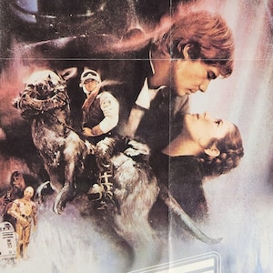Star Wars: The Empire Strikes Back-Original Vintage Movie Poster for the Star Wars sequel with Mark Hamill, Carrie Fisher, and Harrison Ford