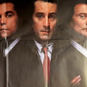 Goodfellas-An Original Vintage French Movie Poster of Martin Scorsese&#39;s Epic Wiseguy Saga with Robert De Niro, Ray Liotta, and Joe Pesci.