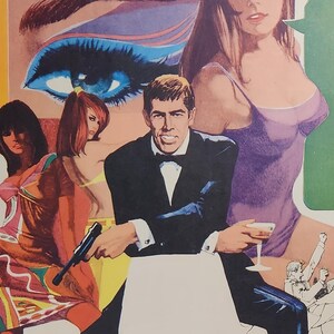 Our Man Flint-An Original Vintage Movie Poster of the Original American Spy Master with James Coburn, Lee J Cobb, Gila Golan and Benson Fong