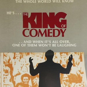 El rey de la comedia: un póster original de la película Dark Comic Gem de Martin Scorcese con Robert De Niro, Jerry Lewis y Sandra Bernhard