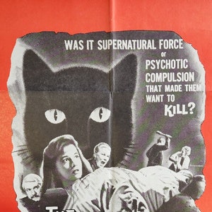 Shadow of the Cat-Póster original de la película vintage de la desgarradora historia de un gatito vengador de John Gilling con André Morell y Barbara Shelley