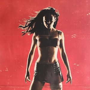 Planeta Terror: póster original en español de la película Historia del Apocalipsis de Robert Rodríguez con Rose McGowan, Bruce Willis y Marley Shelton.