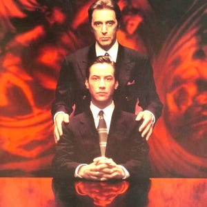 Devil's Advocate-Original Vintage Movie Poster of Taylor Hackfords Satanic Attorney Thriller with Keanu Reeves Charlize Theron and Al Pacino