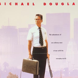 Falling Down: póster original de la película vintage de la historia de un hombre en guerra con el mundo de Joel Schumacher con Michael Douglas y Robert Duvall