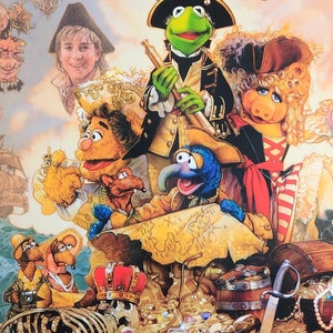 Muppet Treasure Island-An Original Vintage Movie Poster of the Rollicking Muppet Adventure with Frank Oz, Tim Curry, and the Muppet gang.