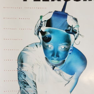 Placeres sintéticos: un póster de película vintage original para la exploración salvaje de la tecnología y la experiencia humana de Iara Lee con Jaron Lanier