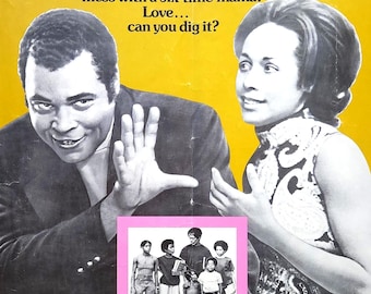 Claudine-An Original Vintage Movie Poster of the Harlem Romantic Comedy with Diahann Carroll, James Earl Jones and Music by Curtis Mayfield