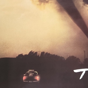 Twister: un póster de película vintage original de Thriller de Jan de Bont con Helen Hunt, Bill Paxton, Cary Elwes y Philip Seymour Hoffman.