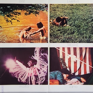 Woodstock: un raro y original póster de película portuguesa vintage para el Festival de Música y Arte de Woodstock celebrado en Bethel, Nueva York, en 1969.