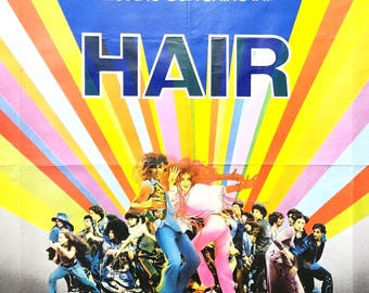 HAIR MUSICAL POSTER Original Vintage Advertising Art Print Book