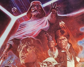 Star Wars: The Empire Strikes Back-Original Vintage Movie Poster for the Star Wars sequel with Mark Hamill, Carrie Fisher and Harrison Ford