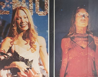 Carrie-An Original Vintage French Movie Poster of Brian De Palma's Telekinetic Horror Masterwork with Sissy Spacek, and Piper Laurie