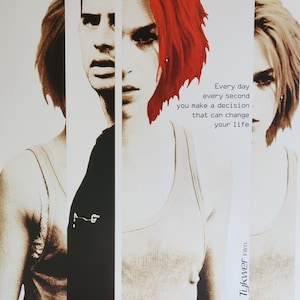 Run Lola Run-An Original Vintage Movie Poster para la emocionante carrera contra el tiempo de Tom Tykwer con Franka Potente y Moritz Bleibtreu