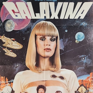 Galaxina-An Original Vintage Movie Poster for William Sach&#39;s Barbarella Spoof with Dorothy Stratten, Percy Rodrigeuz, and Avery Schreiber.
