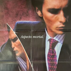 Amerikanisches Psycho Original Vintage Film Poster von Mary Harrons kultigem Psychothriller mit Christian Bale, Reese Witherspoon und Jared Leto