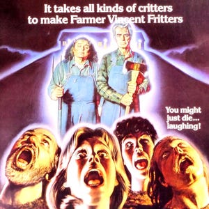 Motel Hell-A Rare Original Vintage Movie Poster of the Classic Comic Horror Tale with Rory Calhoun, Nancy Parsons, and Wolfman Jack.