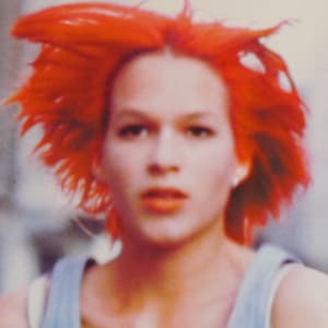 Run Lola Run-Ein Original Vintage Poster zu Tom Tykwers Synchronicity Thriller über einen schief gelaufenen Coup mit Franka Potente