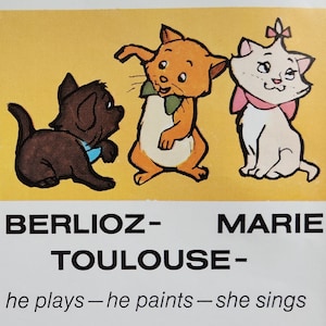 The Aristocats-An Original Vintage Movie Poster for the Jazzy Feline Classic with Eva Gabor, Phil Harris, Ruth Buzzi, and Scatman Crothers.