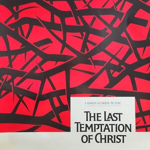 La última tentación de Cristo: un póster de película vintage original para la historia de Jesús y María Magdalena de Martin Scorsese con Willem Dafoe.