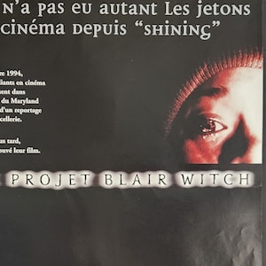 The Blair Witch Project-A Rare Original Vintage French Movie Poster for Daniel Myrick and Eduardo Sánchez's Black Hills Forest Chiller.