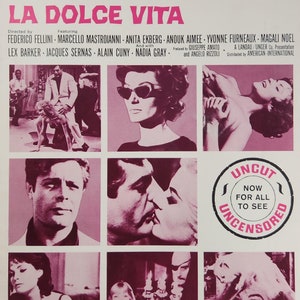 La Dolce Vita-Original Vintage Pressbook for Federico Fellinis Romantic Masterpiece with Marcello Mastroianni, Anouk Aimée and Anita Ekberg