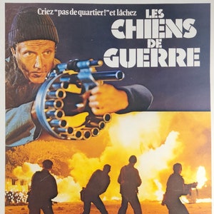 The Dogs of War-Original Vintage Movie Poster of John Irvins Mercenary Tale of Havoc with Christopher Walken, Tom Berenger, and Ed O&#39;Neill.