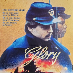 Glory: un póster original de la película vintage para el drama de la guerra civil de Edward Zwick con Morgan Freeman, Matthew Broderick y Denzel Washington.