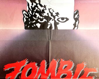 Madrugada dos Mortos - Raro pôster original vintage do filme "Zombie Masterpiece" de George A. Romero com Ken Foree, Scott H. Reiniger e Gaylen Ross