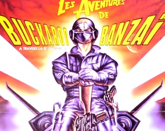 The Adventures of Buckaroo Banzai-Original Vintage Movie Poster of the Multi-Dimensional Comedy with Peter Weller, and Jeff Goldblum