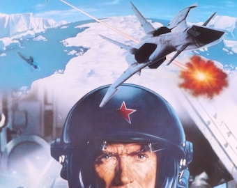 Firefox-Original Vintage Filmposter zu Clint Eastwood's Action Adventure in Cold War Spionage mit Freddy Young und Nigel Hawthorne