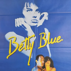 Betty Blue-An Original Vintage Movie Poster de la historia de amor y locura de Jean-Jacques Beineix con Jean-Hugues Anglade y Béatrice Dalle