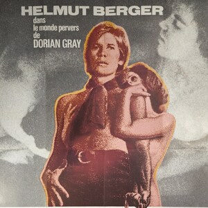 Dorian Gray-Un cartel original de la película francesa vintage para el romance de terror de Massimo Dallamano con Helmut Berger, Richard Todd y Herbert Lom