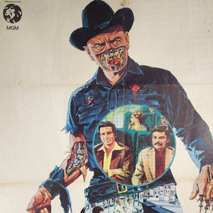Westworld-A Rare Original Vintage Movie Poster for Michael Crichton&#39;s Robot Thriller with Yul Brynner, Richard Benjamin and James Brolin