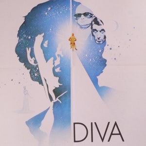 Póster de película vintage original Diva-Rare para el thriller cómico New Wave de Jean-Jacques Beineix con Frédéric Andréi y Dominique Pinon