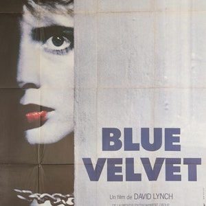 Terciopelo azul: un póster de película vintage original del misterio surrealista de David Lynch con Isabella Rossellini, Kyle MacLachlan y Dennis Hopper