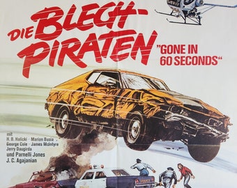 Gone in 60 Seconds-An Original Vintage Movie Poster for H.B. Halicki's Epic Car Heist Movie with H.B. Halicki, and Parnelli Jones