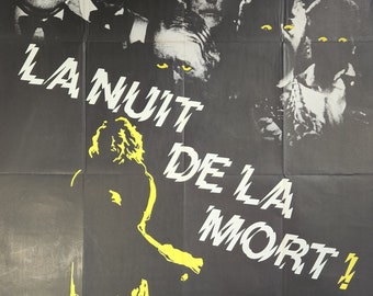 Night of Death or La Nuit de la Mort-Original Vintage Movie Poster of the French Chiller with Charlotte de Turckheim and Michel Flavius