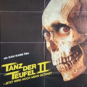 The Evil Dead II-Original Vintage Movie Poster for Chapter 2 of Sam Raimi&#39;s Horror Masterwork with Bruce Campbell, Sarah Berry and Dan Hicks