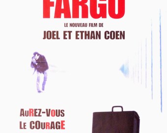 Fargo – oryginalny francuski plakat filmowy do sagi kryminalnej braci Coen z Frances McDormand, Williamem H. Macym i Stevem Buscemim