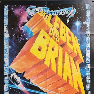 La vida de Monty Python de Brian-Original Vintage Movie Poster de Pythons Roman Origin Story con Graham Chapman, John Cleese y Michael Palin