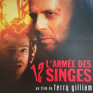 12 Monkeys-Ein Original Vintage Film Poster zu Terry Gilliam's Sci-Fi Thriller mit Brc Willis, Madeleine Stowe, und Brad Pitt.
