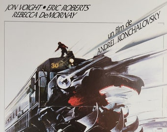 Runaway Train-Original Vintage Movie Poster for Andrei Konchalovsky's Arctic Thriller with Jon Voight, Eric Roberts, and Rebecca De Mornay